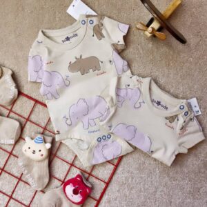 بادی آستین کوتاه سوکیوت طرح اسب ابی